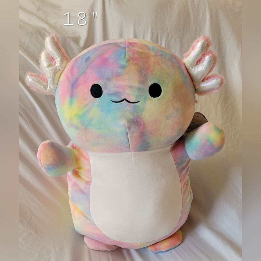 NWT 18" Tinley the Axolotl Easter Hug Mee Squishmallow Kellytoy Plush Toy